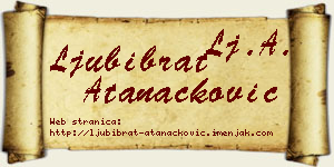 Ljubibrat Atanacković vizit kartica